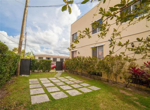 a view of a garden