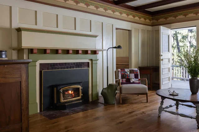 a view of a stadium that has a big yard