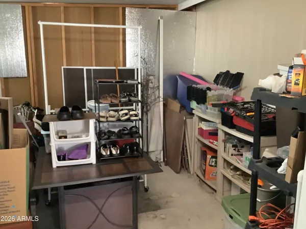 a room with storage and utility