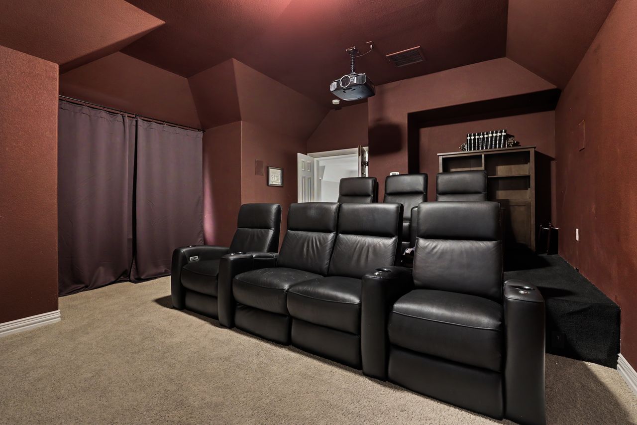 2828 Collingwood Drive Round Rock, TX 78665 - Photo 30 of 38 a media room with lots of chairs and a projector