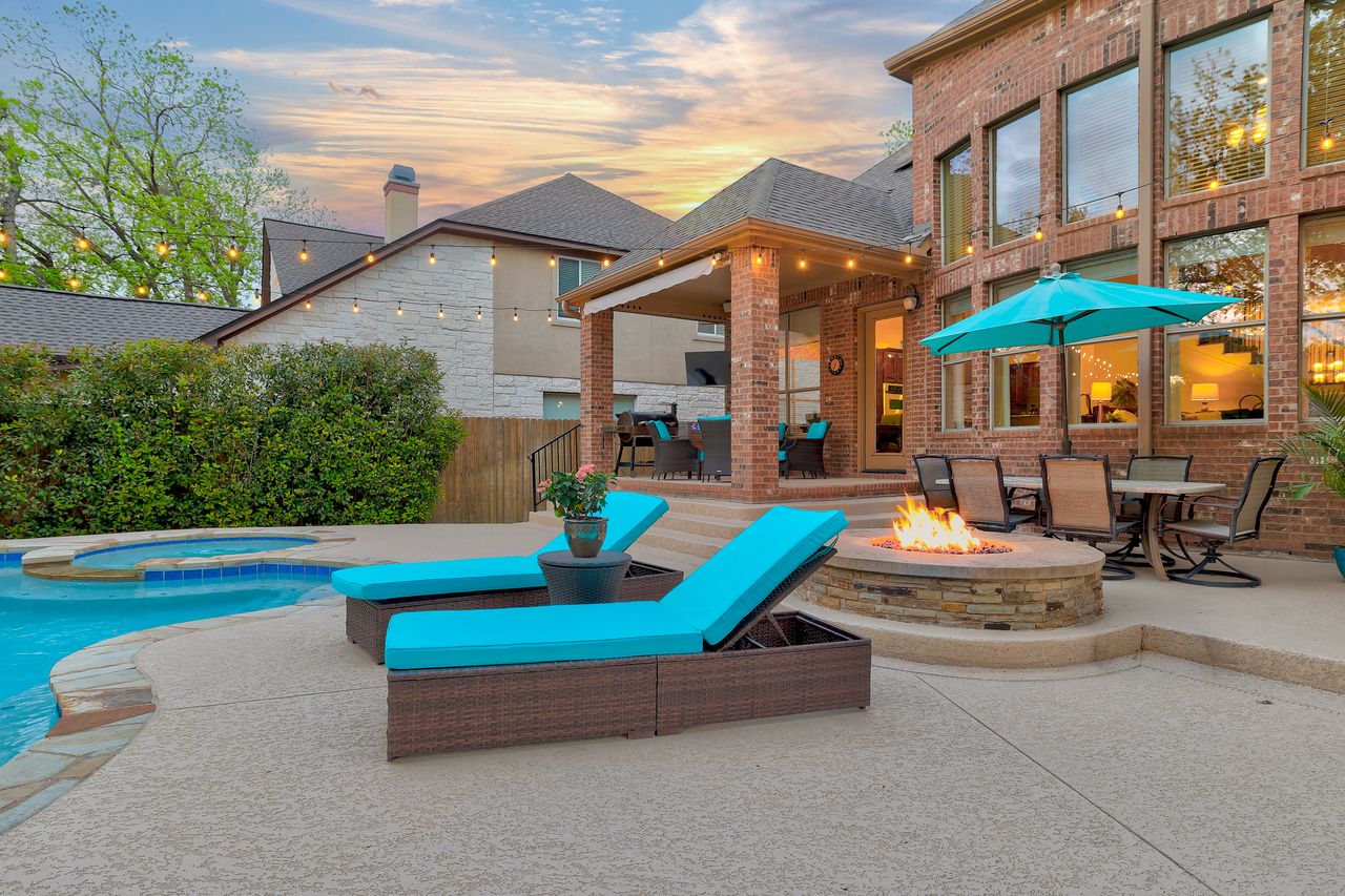 2828 Collingwood Drive Round Rock, TX 78665 - Photo 36 of 38 a view of outdoor space yard deck patio and fire pit