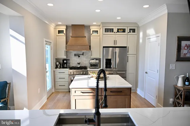 a view of a hallway with a window