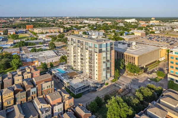 an aerial view of multiple house