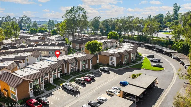 a view of city from balcony having patio