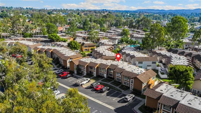 an aerial view of multiple house