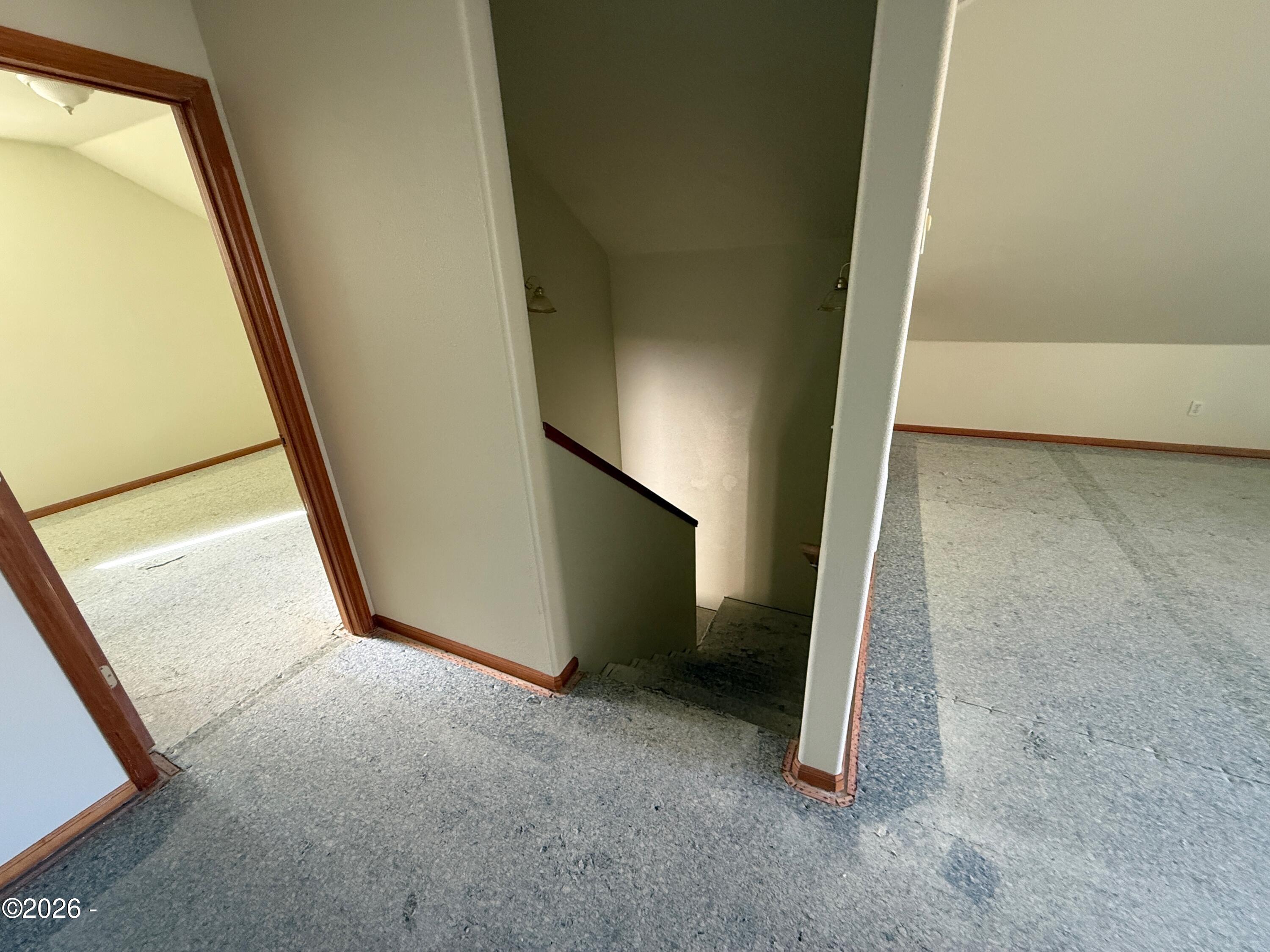 110 Camp 12 Riverside Lane Siletz, OR 97380 - Photo 34 of 48 Staircase leading up to large room