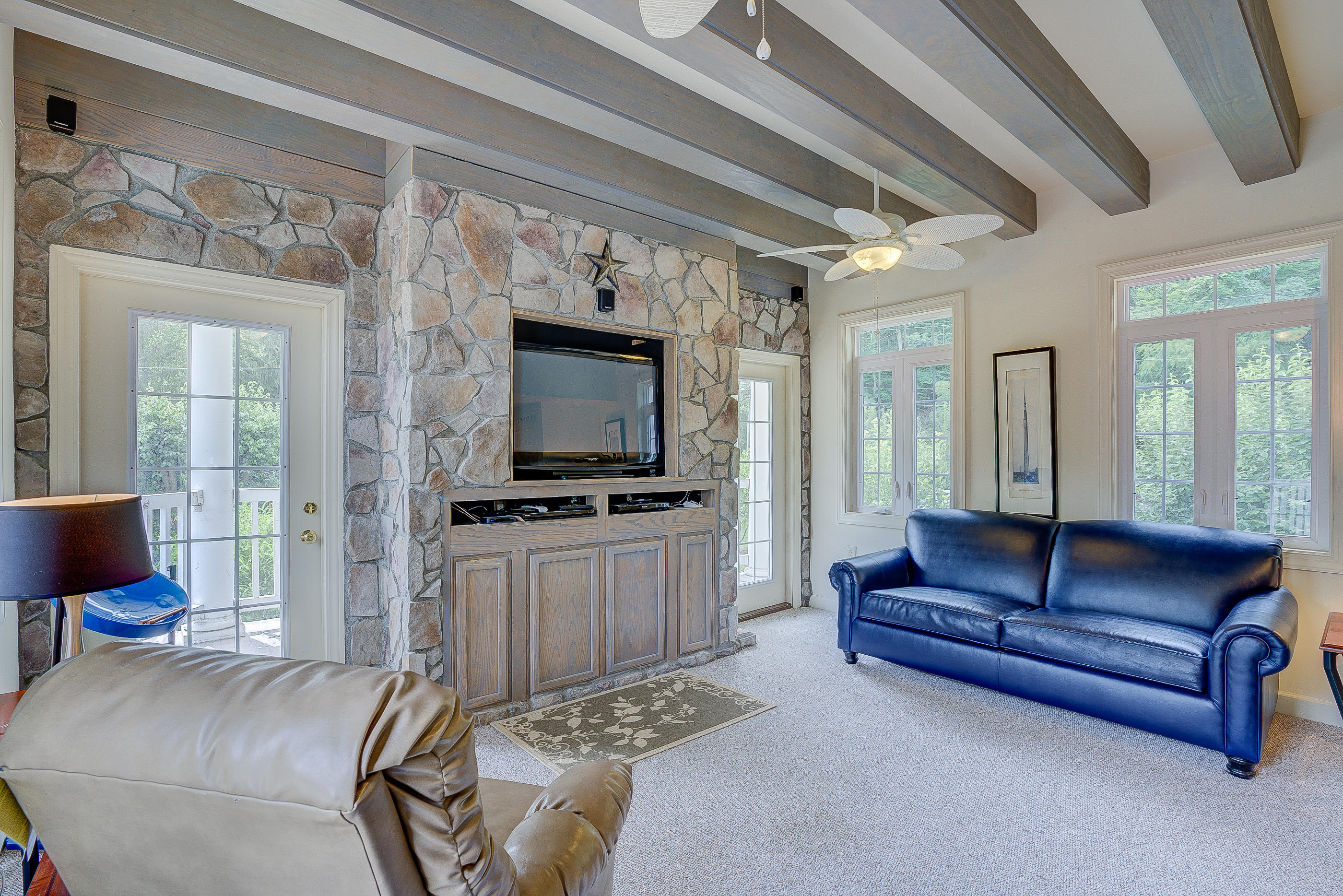 105 River Road North Covington, VA 24426 - Photo 28 of 77 a living room with furniture and a flat screen tv
