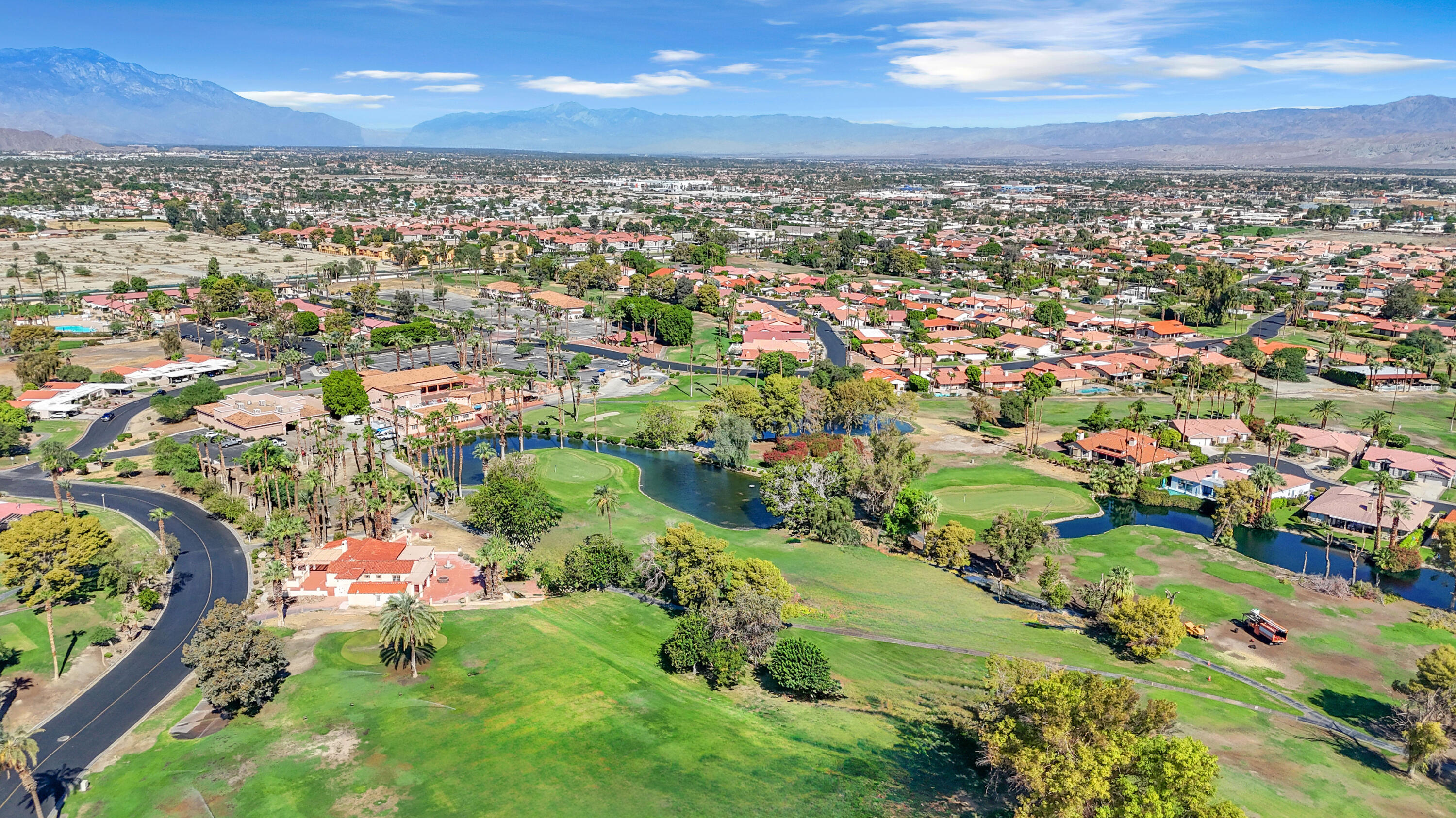 48305 Pic Way Indio, CA 92201 - Photo 76 of 77 an aerial view of residential houses with outdoor space and trees