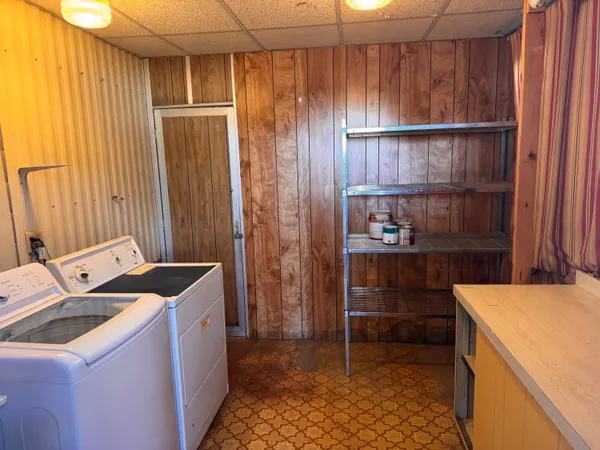 a room with storage and utility