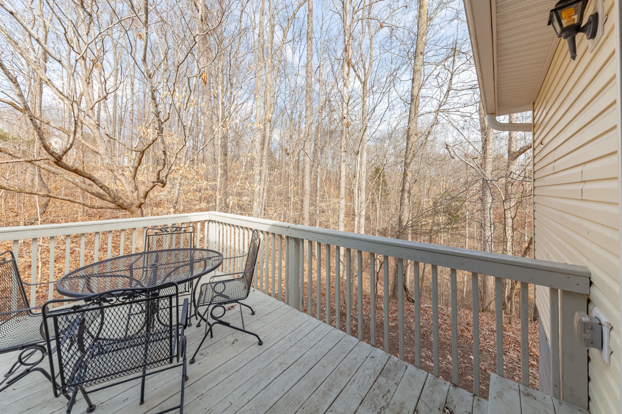 2640 Winding Way Road Culleoka, TN 38451 - Photo 26 of 51 a view of balcony with wooden floor and outdoor seating