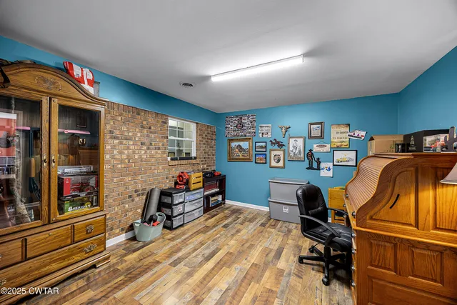 a room with furniture