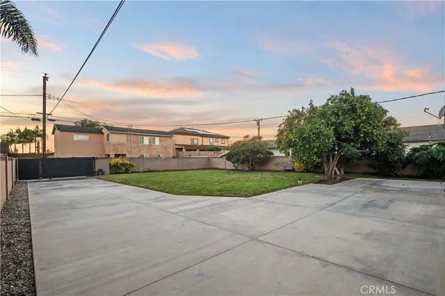 a view of a terrace with a garden