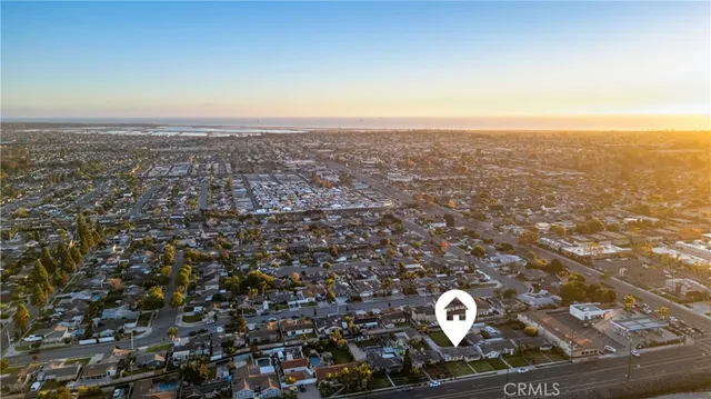 an view of city and mountain