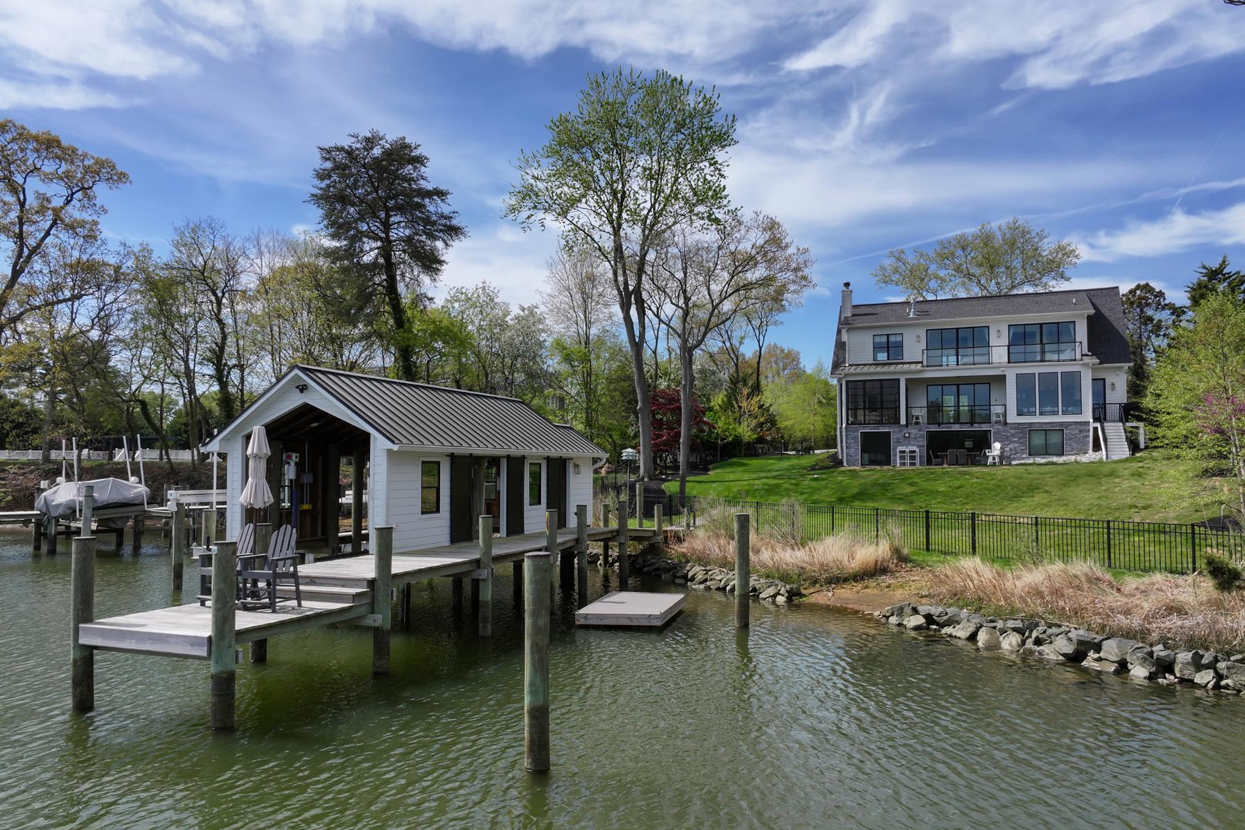 3275 Harness Creek Road Annapolis, MD 21403 - Photo 2 of 40 Coveted boathouse w/ deepwater pier and boatlifts