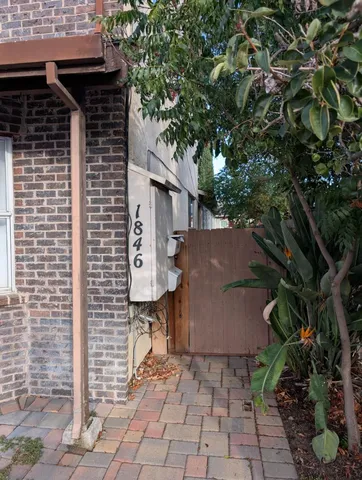 a backyard of a house