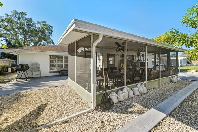 a view of a house with a patio