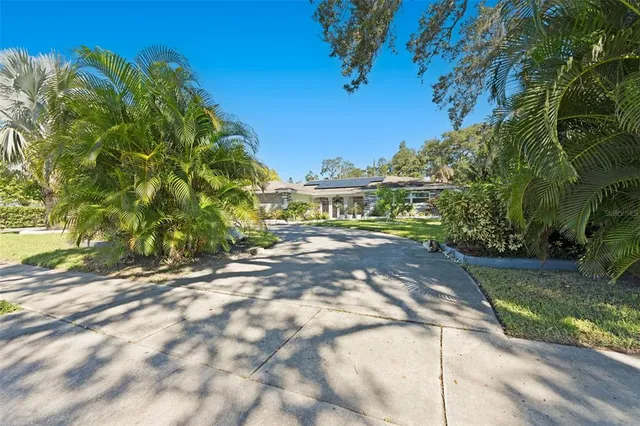 a view of an outdoor space with a lake view