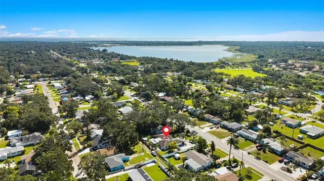 a view of city and mountain