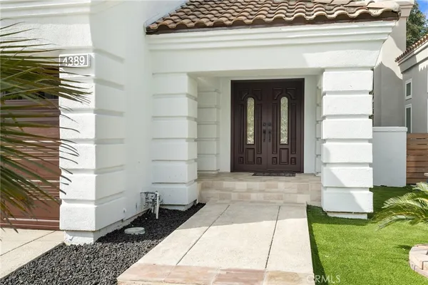 a view of house and front door