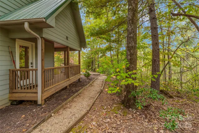 a view of a lake with houses