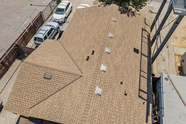 a view of a brick wall