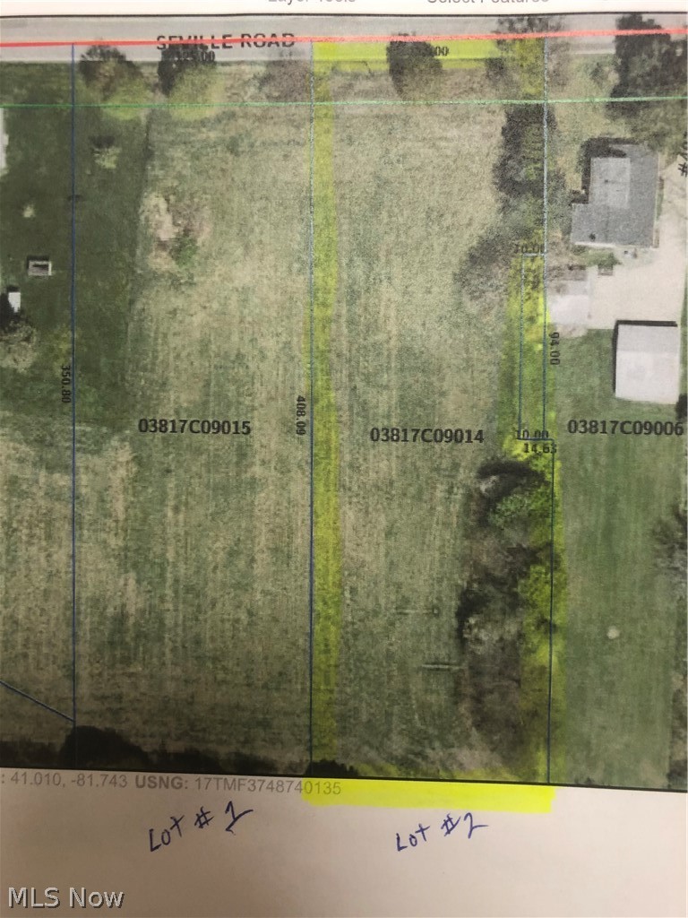 Seville Road Wadsworth, OH 44281 - Photo 3 of 3 Lot overhead map from Recorder Website with parcel numbers. Lot 2 is highlighted