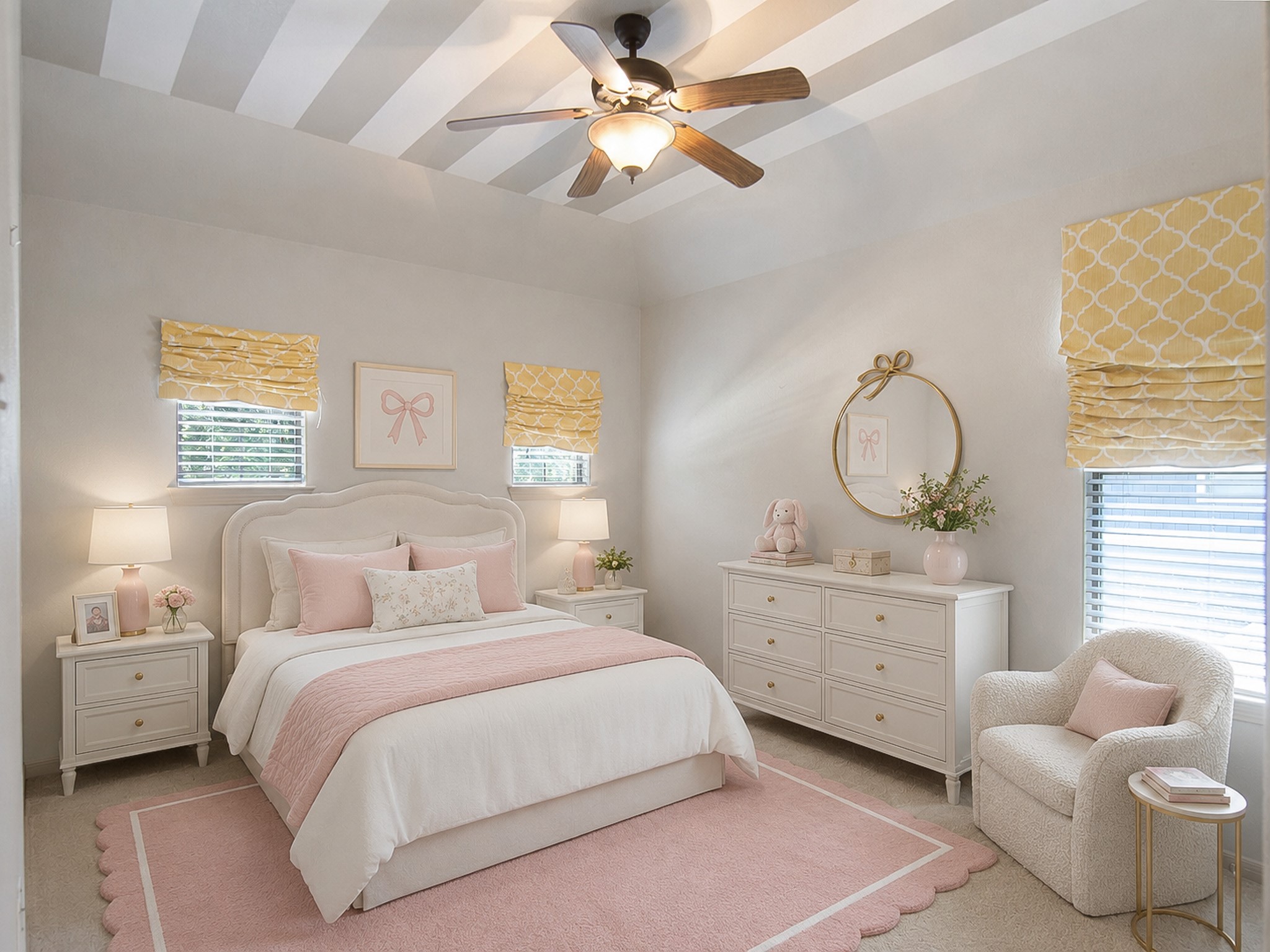 28323 Ryans Ridge Lane Spring, TX 77386 - Photo 32 of 45 Virtually staged bedroom with designer painted ceiling.
