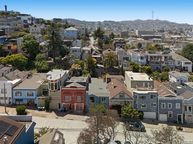 an aerial view of a city