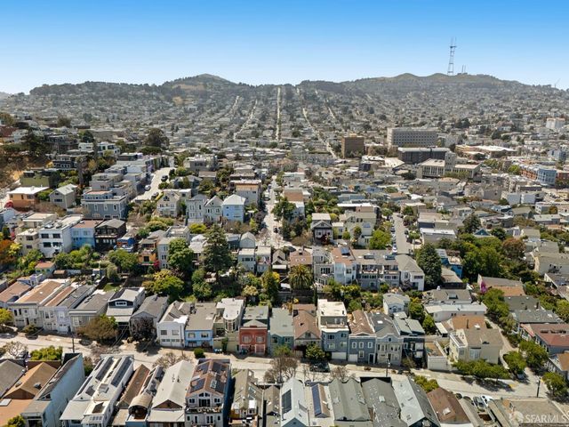 an aerial view of multiple house
