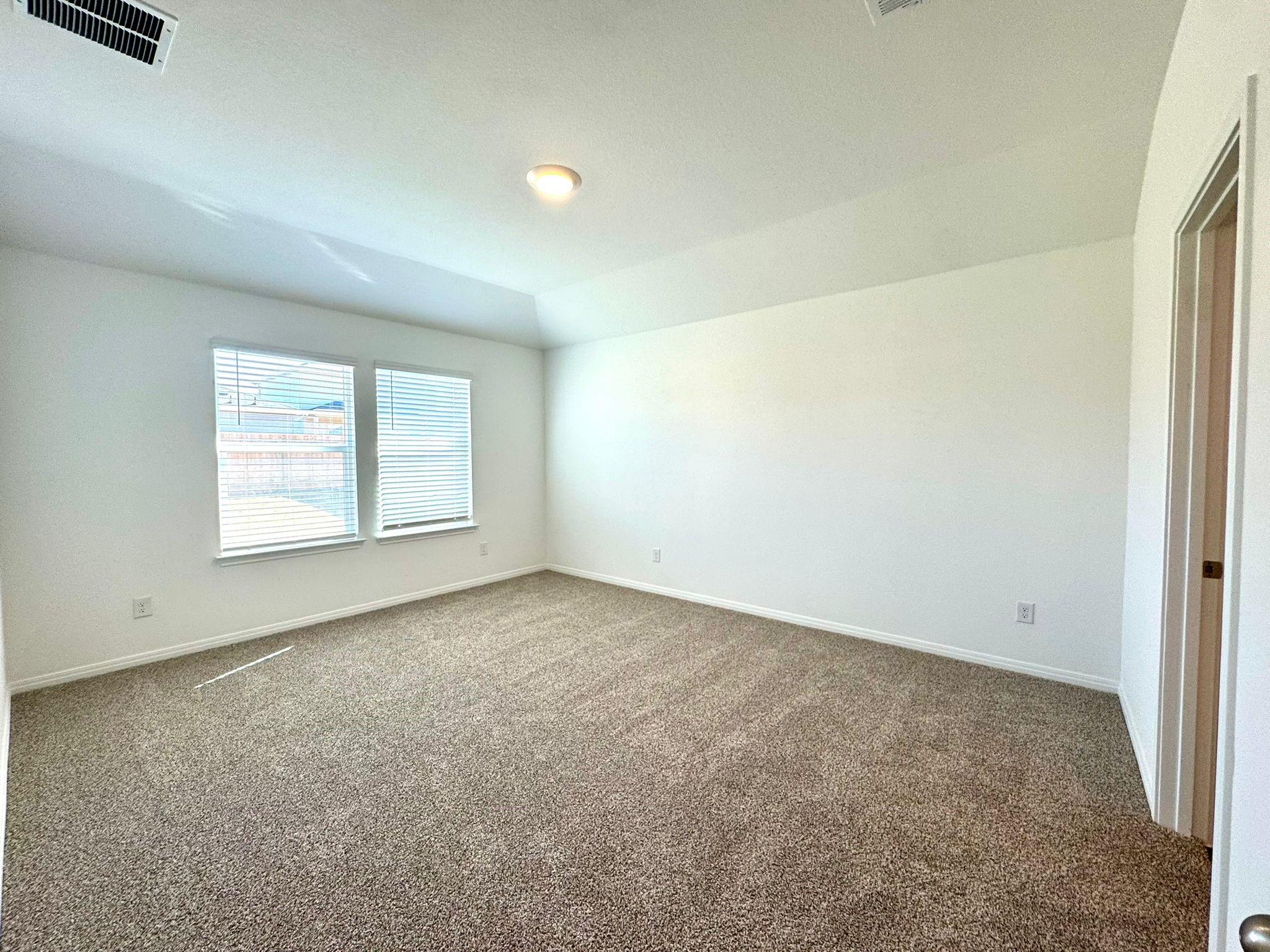 346 Gladiola Loop Kyle, TX 78640 - Photo 12 of 16 Unfurnished room featuring carpet floors and lofted ceiling