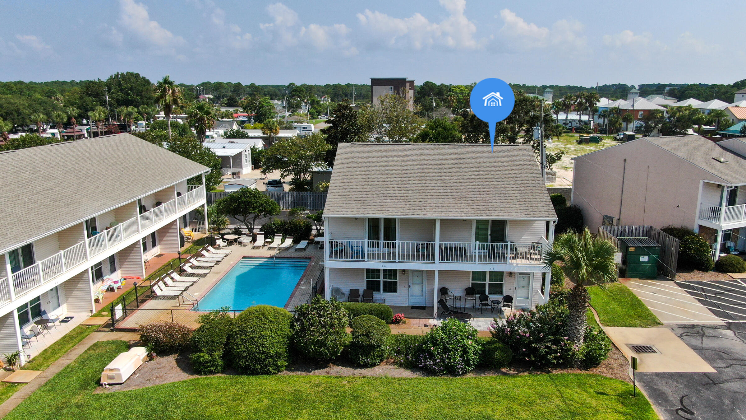 241 Ellis Road, Unit 51 Miramar Beach, FL 32550 - Photo 1 of 34 an aerial view of multiple house with yard