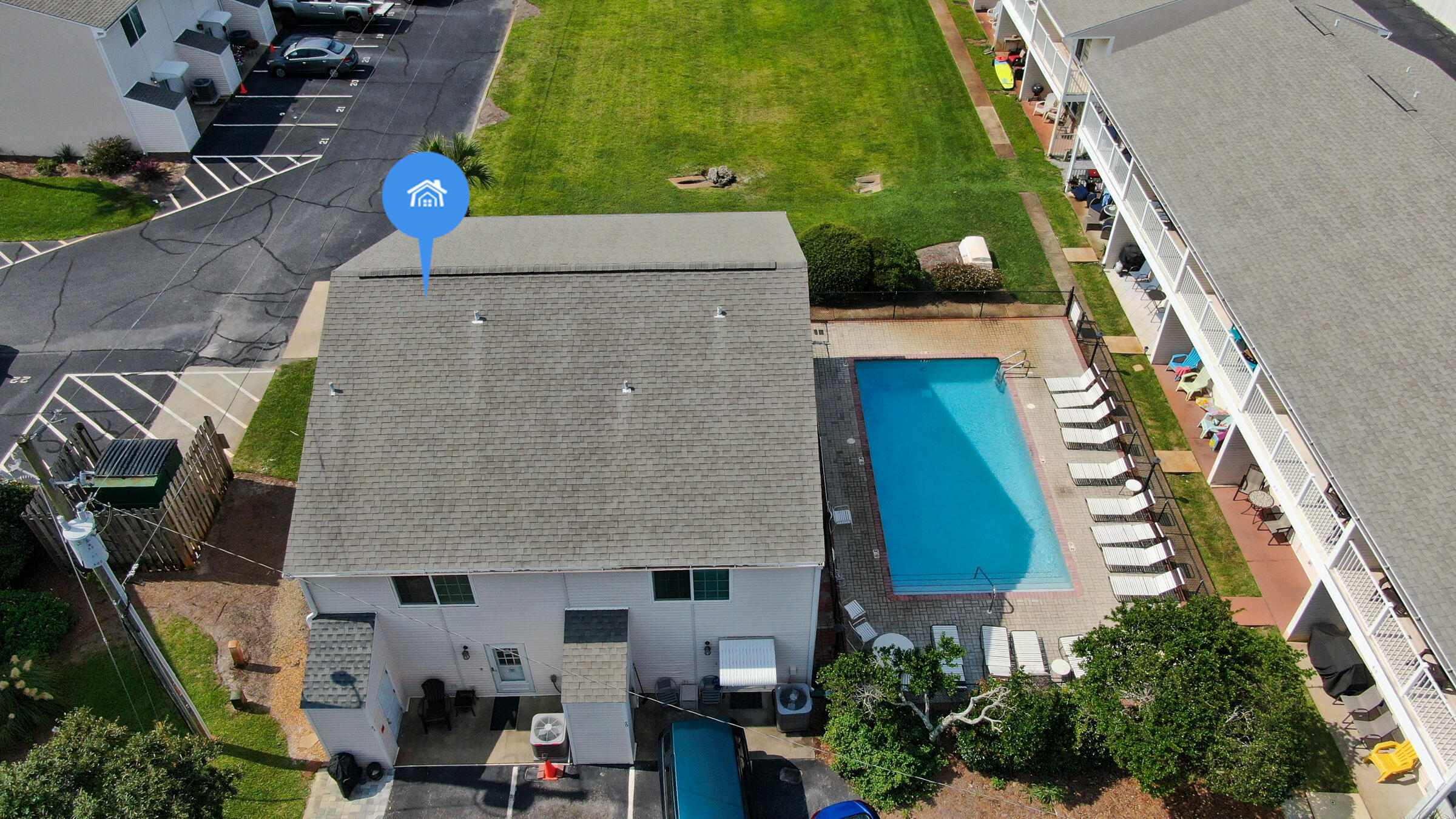 241 Ellis Road, Unit 51 Miramar Beach, FL 32550 - Photo 31 of 34 an aerial view of a house with a yard and potted plants