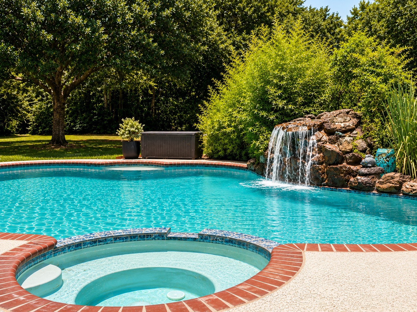 31928 Reids Prairie Road Waller, TX 77484 - Photo 7 of 35 Sparkling Pool with Waterfall