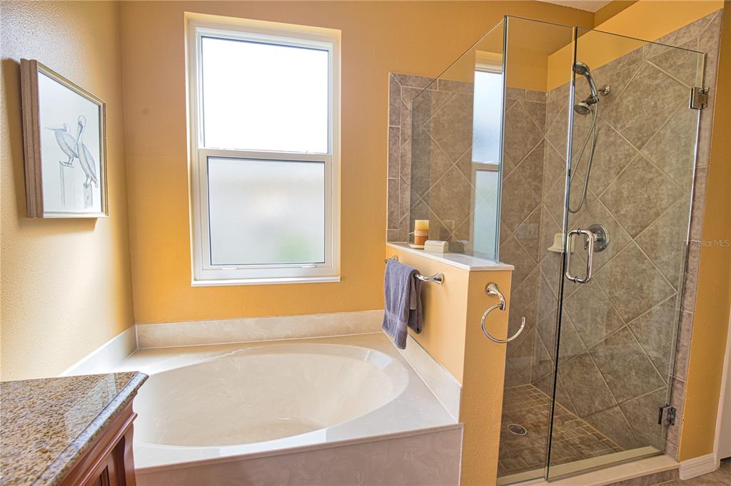 5288 Layton Drive Venice, FL 34293 - Photo 40 of 75 a bathroom with a granite countertop sink and a bathtub