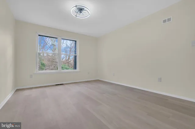 an empty room with a window