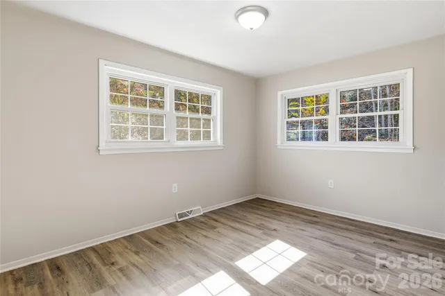 an empty room with a window