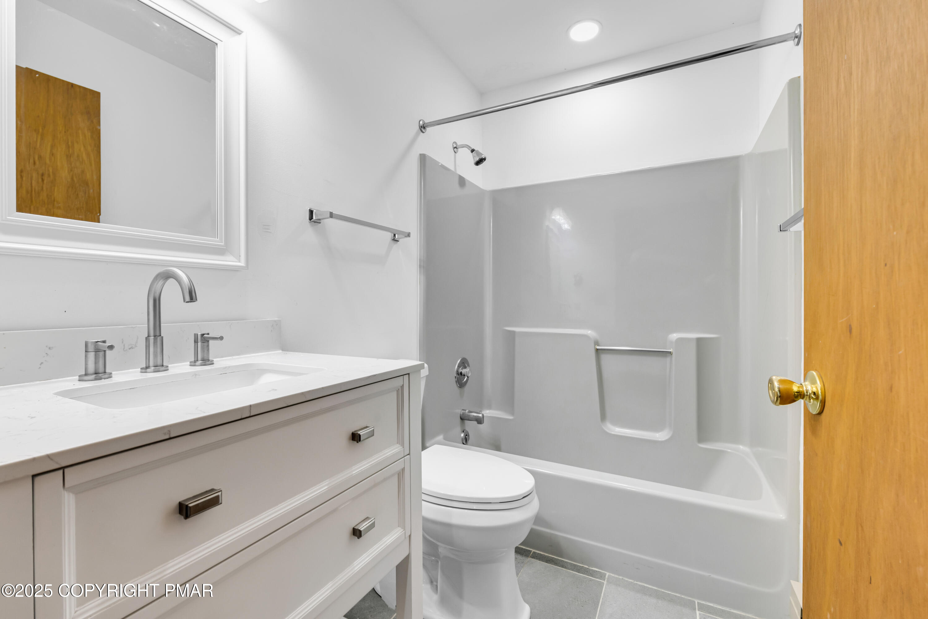 106 Carnforth Drive Bushkill, PA 18324 - Photo 30 of 73 a bathroom with a sink a toilet and shower