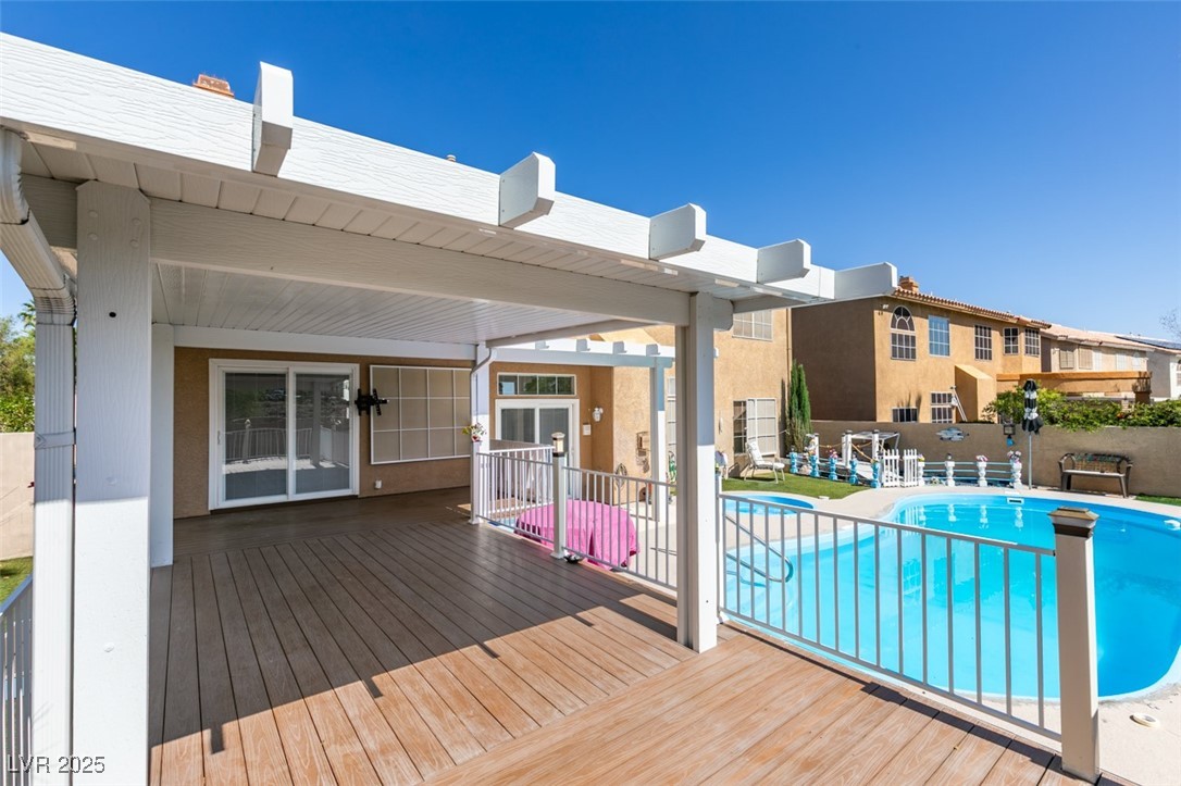 6 High Sierra Henderson, NV 89074 - Photo 54 of 56 View of pool with a patio and a wooden deck