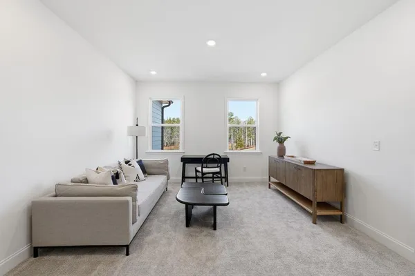 a view of a terrace with a garden and plants