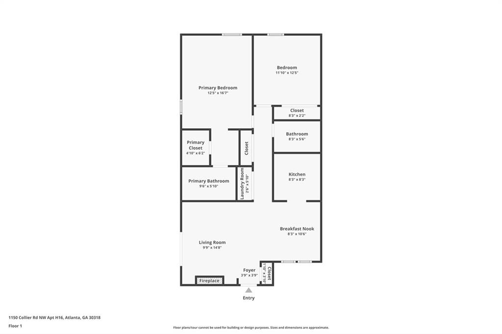 1150 Collier Road Northwest, Unit 16H Atlanta, GA 30318 - Photo 27 of 27 a picture of floor plan