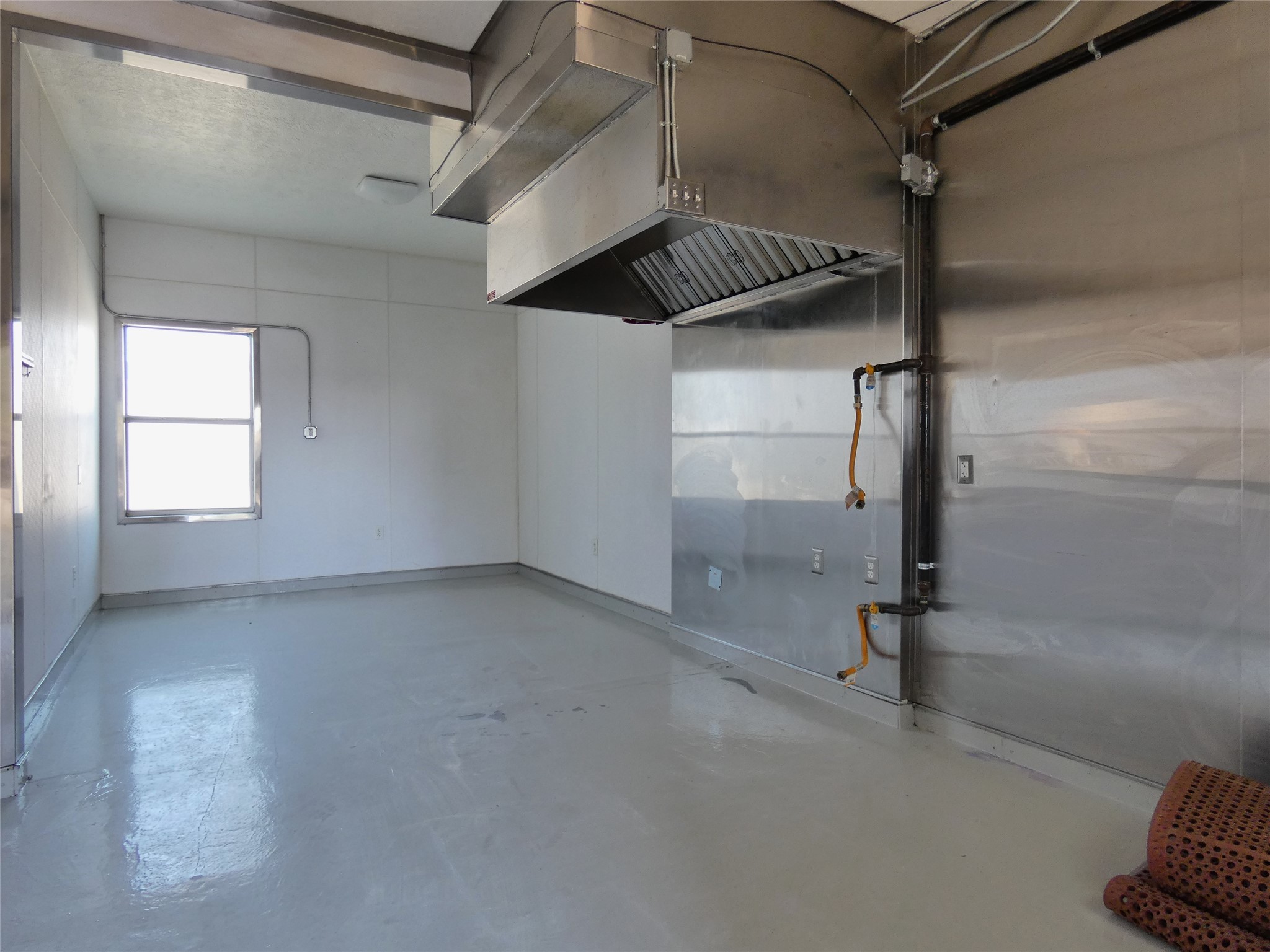 a view of a room with racks