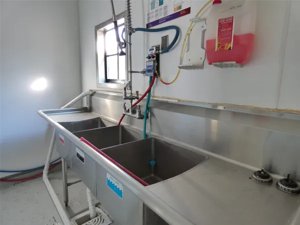 a room with gym equipment