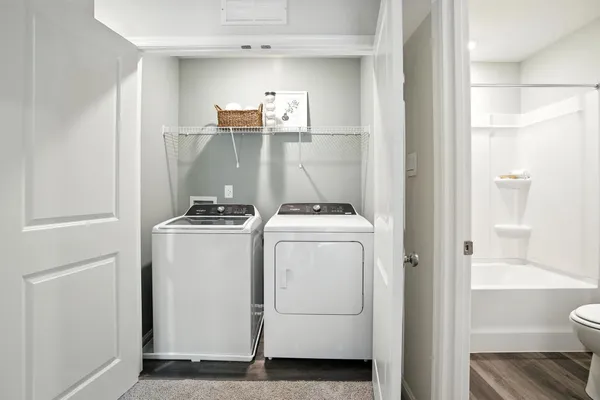 a room with storage and utility