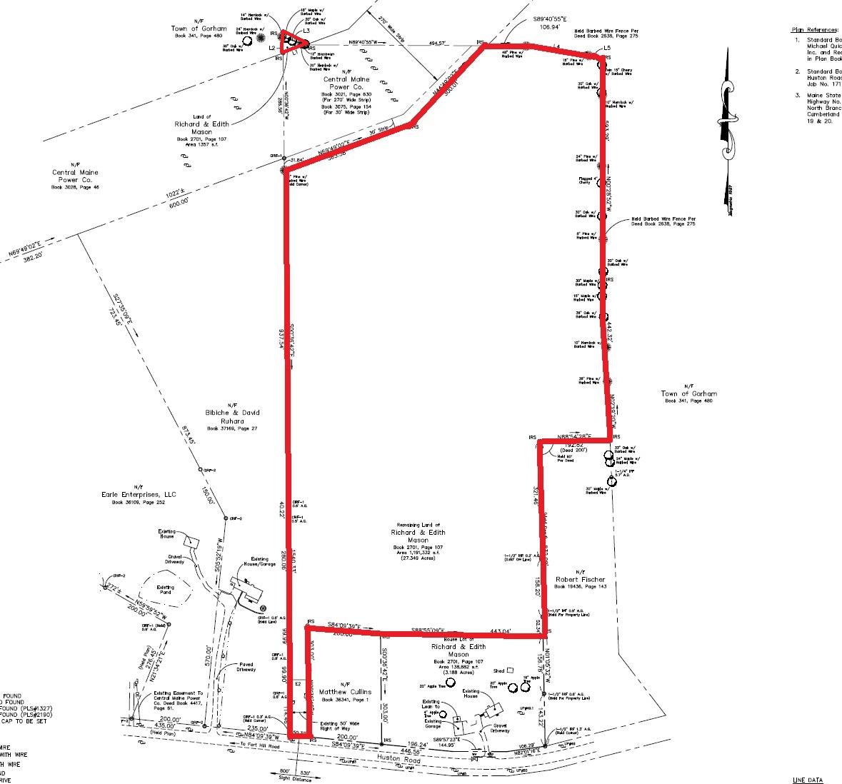 27.38-acre Huston Road Gorham, ME 04038 - Photo 1 of 6 Survey Photo