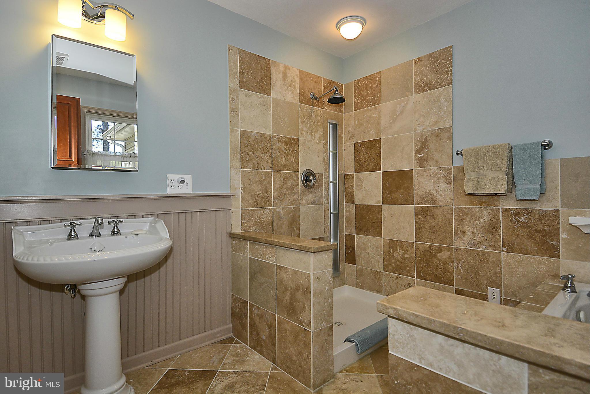 24100 Forest Pond Road St. Michaels, MD 21663 - Photo 15 of 20 a bathroom with a sink shower and a mirror