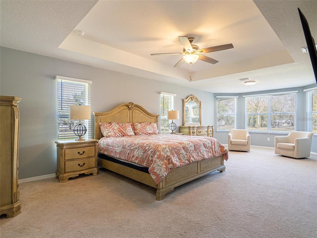 10688 Southwest 129th Terrace Road Dunnellon, FL 34432 - Photo 18 of 35 a spacious bedroom with a bed and large windows