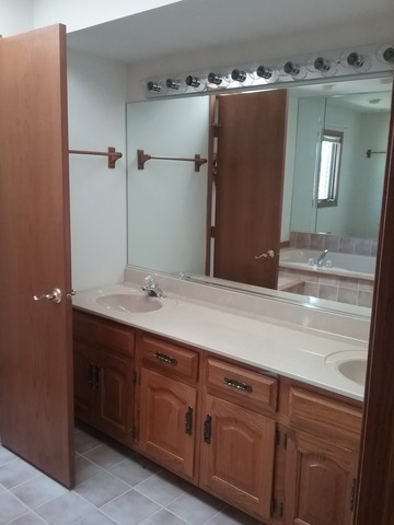 1211 Aspen Way Addison, IL 60101 - Photo 20 of 25 a bathroom with a sink and a mirror