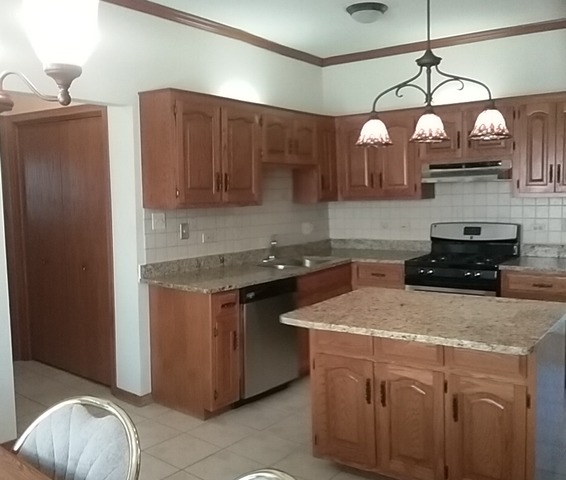 1211 Aspen Way Addison, IL 60101 - Photo 3 of 25 a kitchen with stainless steel appliances granite countertop a sink a stove and a refrigerator