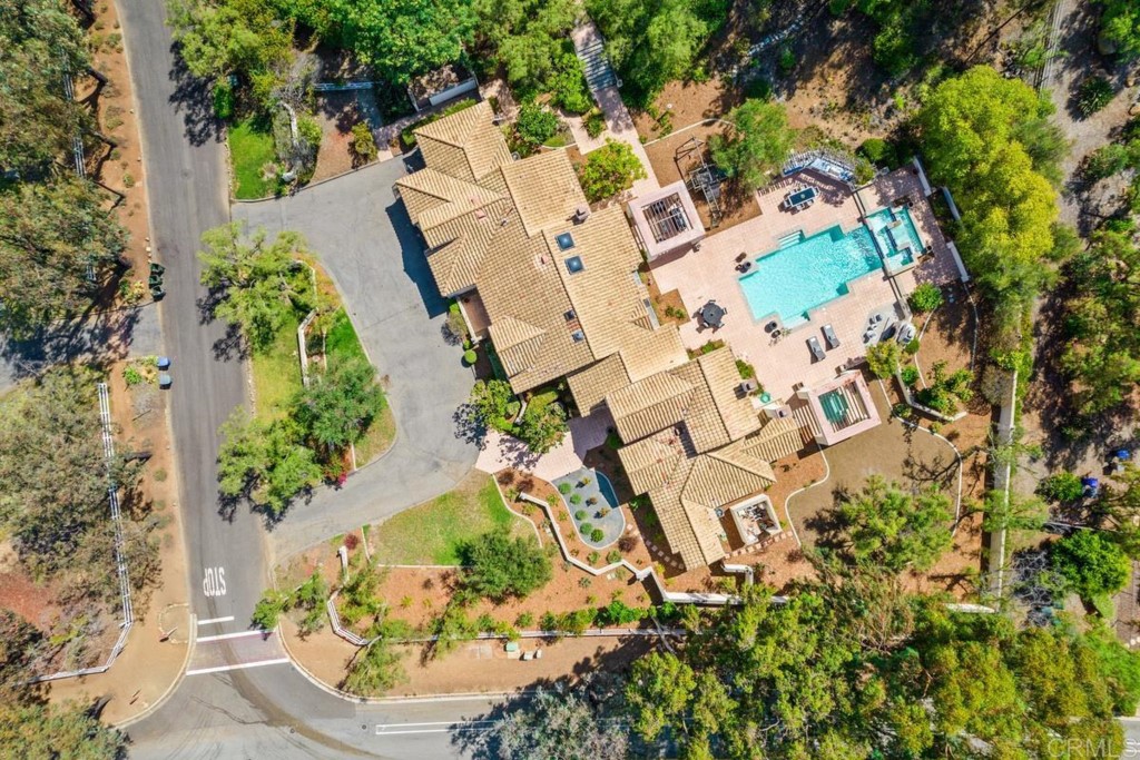 3303 Bumann Road Encinitas, CA 92024 - Photo 49 of 50 an aerial view of a house with a yard and garden