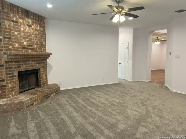 an empty room with a window